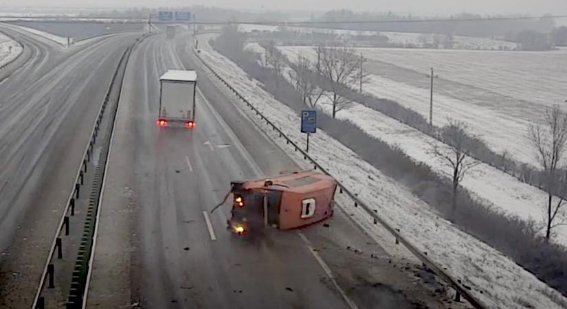 Megdöbbentő jelenet került nyilvánosságra: segítségnyújtás elmulasztása az M1-esen