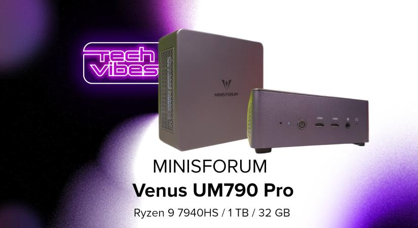 Jól felszerelt asztali erőmű, tenyérnyi méretben - MINISFORUM UM790 Pro - Tech Vibes