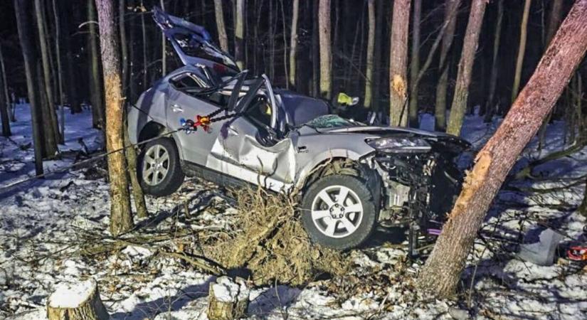 TRAGÉDIA: Megpördült és fának ütközött az autójával, szörnyethalt a sofőr