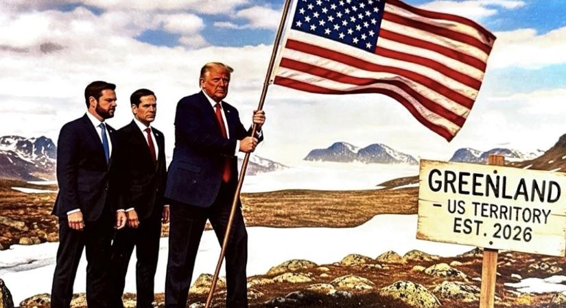 Trump egy MI-generált képpel tette egyértelművé, hogy mi a terve Grönlanddal