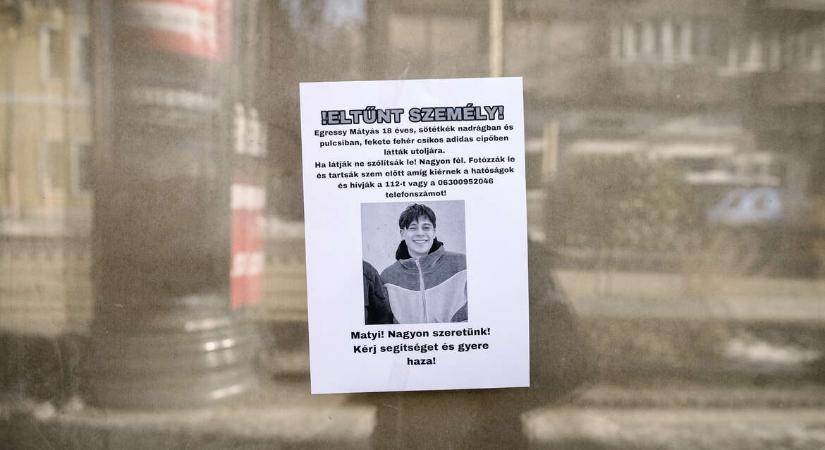 Egressy Mátyás eltűnése: Ezt lehet tudni arról, mi történt a budapesti fiatallal