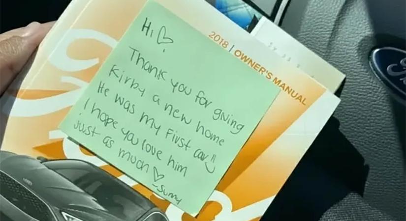 Szívszorító cetlit rejtett az eladott autó: azonnal üzentek a régi tulajnak