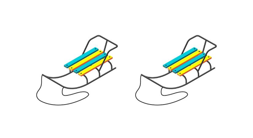 Optikai illúzió: ha 10 másodperc alatt rájön, melyik szánkó különbözik a többitől, 130 felett van az IQ-ja!