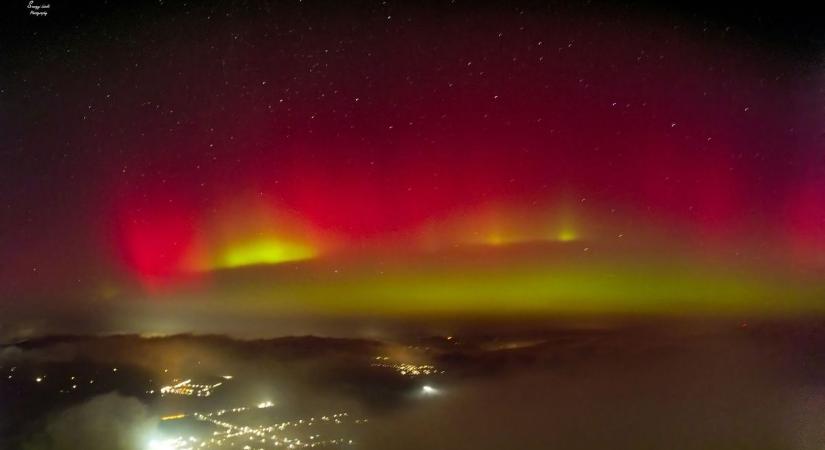 Veszprém vármegyében is látható volt a sarki fény, az égi csodát a rendőrség is megfigyelte (fotók)