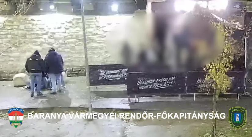 Kegyetlenül megvertek egy férfit Pécs utcáján, mindent rögzített a kamera – videó