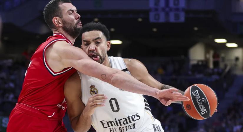 Férfi kosár Euroliga: sorozatban ötödször nyert a Real Madrid, megerősítette első helyét a Hapoel