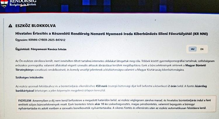 Adathalászok koppintották le a rendőrség oldalát