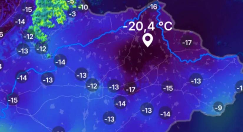 Északkeleten -20 fokos fagyot mértek