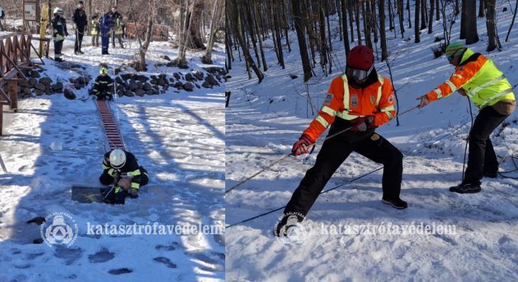 Jégről is mentettek a gyakorlaton 