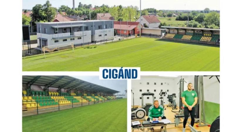 NS-képeslap: Vidi elleni meccsel avatták fel a cigándi futballpályát