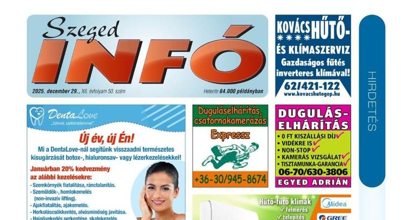 Szeged Infó 2025.12.29-i lapszáma