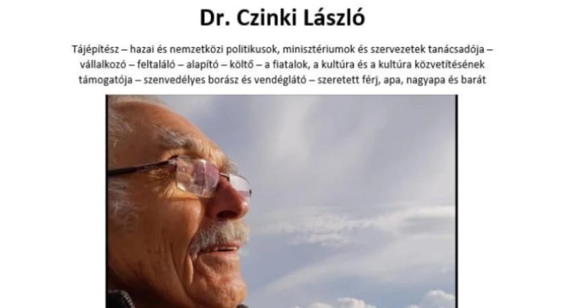 Elhunyt Dr. Czinki László