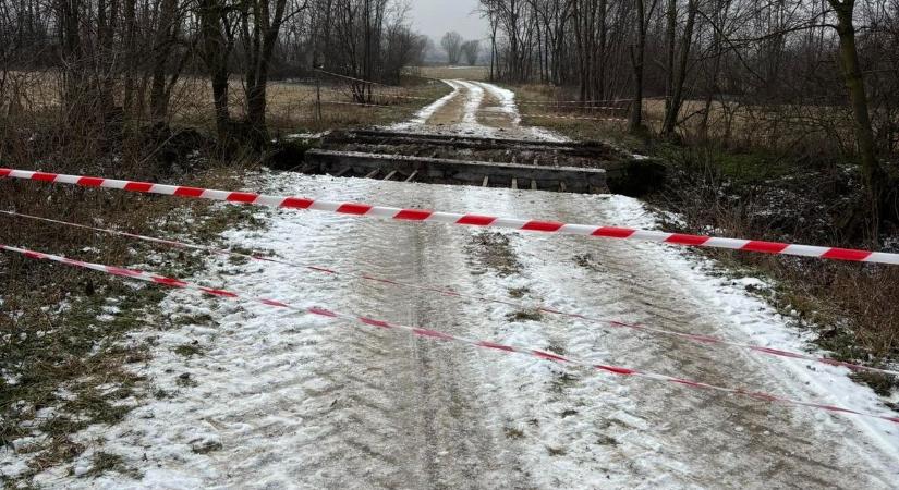 Elbontották a hidat a Répce felett