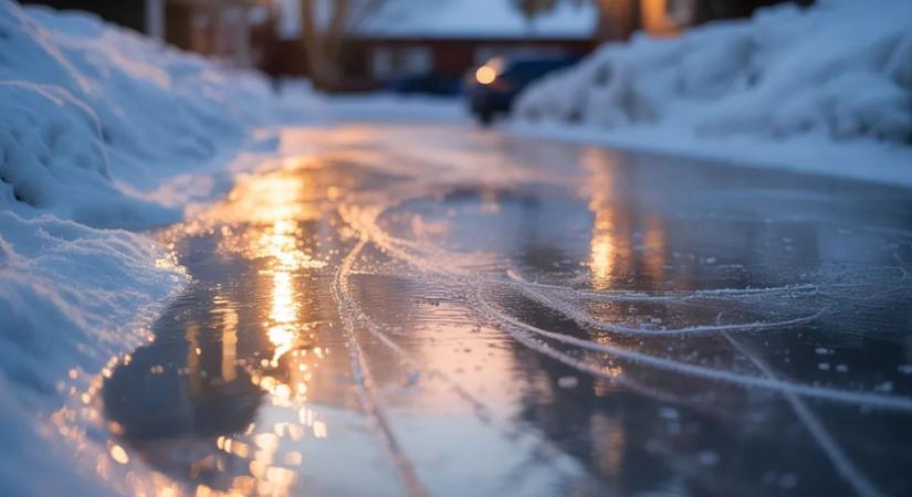 Tükörjég a ház körül és a kocsibeállón? Így szüntetheted meg biztonságosan