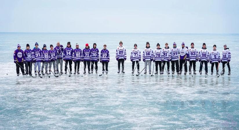 Elképesztő helyen edzettek az Újpest hokisai – fotók