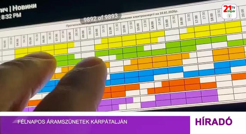 Félnapos áramszünetek Kárpátalján (videó)