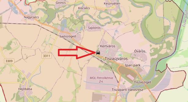 Autók ütköztek Tiszaújvárosban