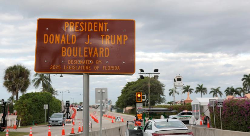 Trump tiszteletére átnevezték azt a floridai utat, amelyen hazafelé tart