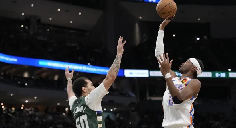 NBA: Gilgeous-Alexander 40 pontot dobott, szürreális este New Yorkban