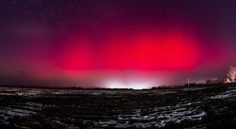 Lélegzetelállító égi jelenség: talán soha nem volt ilyen káprázatos sarki fény hazánkban - Galéria