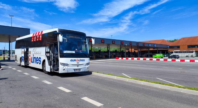 Harminchárom kiló növényi törmeléket rángattak ki a pénzügyőrök egy busz titkos rekeszéből (videó)