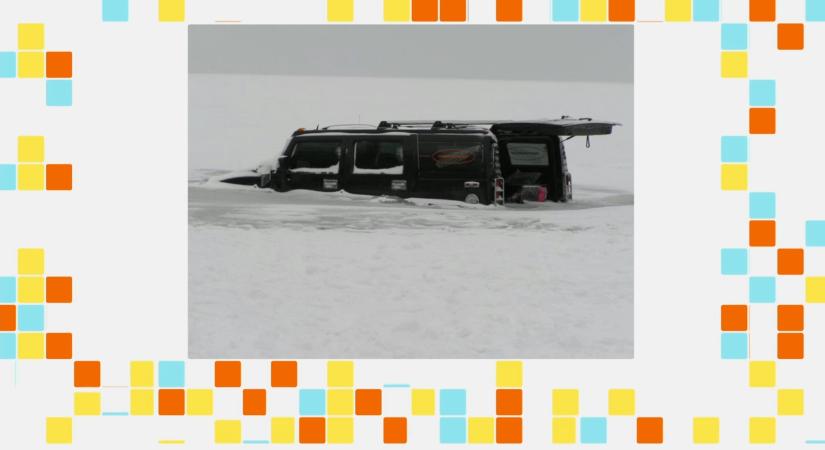 Eladó a Balatonba beszakadt híres Hummer