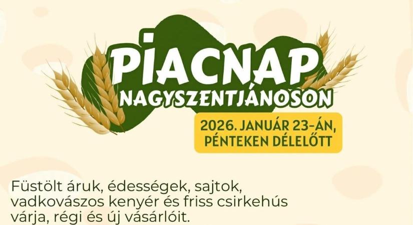 Pénteken piacnap Nagyszentjánoson