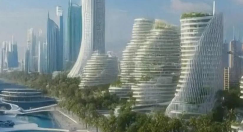 Trump veje a Béketanács ülésén bemutatta a felhőkarcolós-lakóparkos Gáza mestertervét