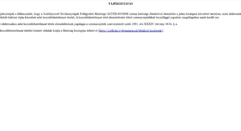 A Polymarket után újabb fogadóoldalt tiltottak ki Magyarországról