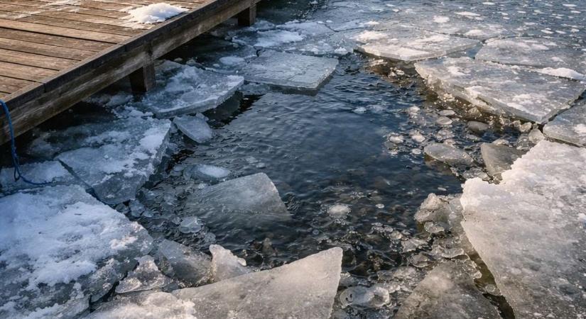 Dermesztő: fiatalok alatt szakadt be a Pécsi-tó jege