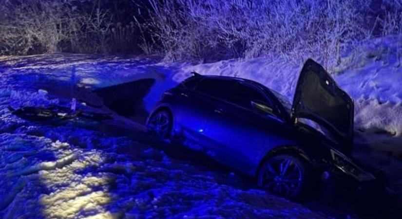 Vadat gázolt aztán árokba csapódott az autó a Balaton parton