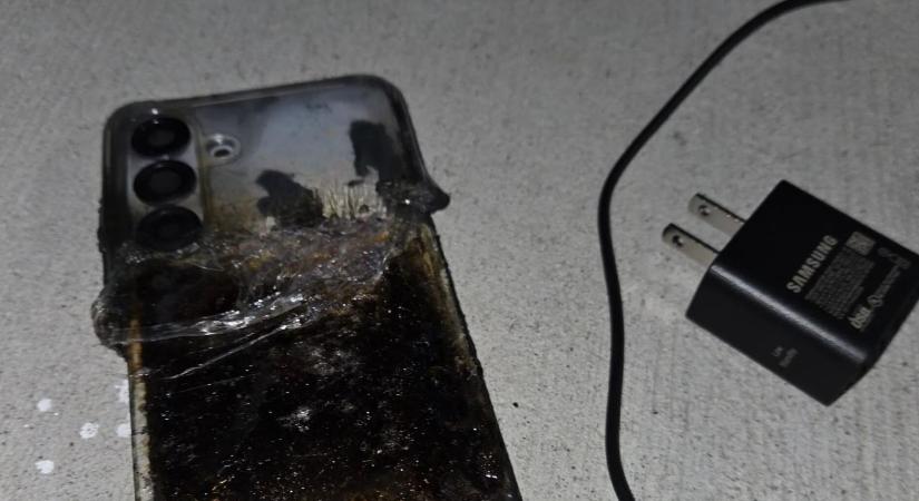 Kigyulladt egy Galaxy S25 töltés közben, a Samsung elismerte az esetet
