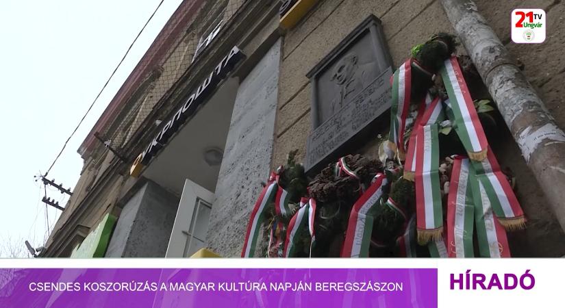 Csendes koszorúzás a Magyar Kultúra Napján Beregszászon (videó)
