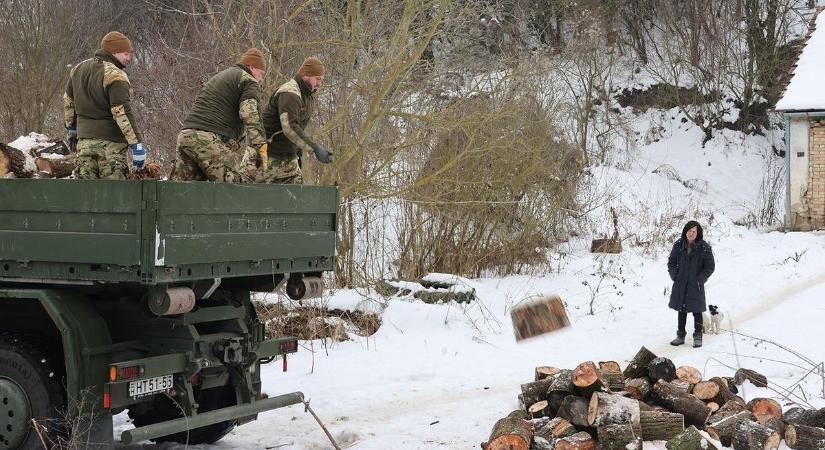 Tata és a Honvédség is összefog: ingyenes tűzifa a rászorulóknak fotók