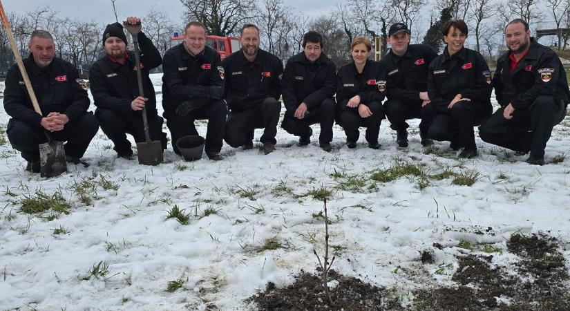 Fát ültettek az önkéntes tűzoltók