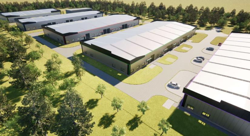Öt raktárcsarnokot építenének a debreceni ipari parkban – látványtervekkel