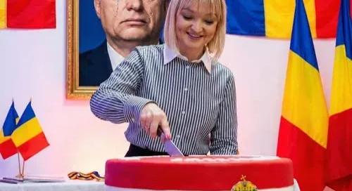 Síró Orbán előtt szeletelt magyar nemzeti színű tortát egy román szélsőjobbos képviselő