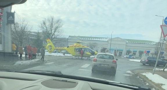 Táblának ütközött a mentőhelikopter forgószárnya