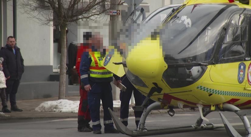 Drámai pillanatok Nyírbátorban: mentés közben szenvedett balesetet a mentőhelikopter!