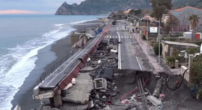 Videón a döbbenetes pusztítás, egymilliárd eurónyi kárt okozott a Harry ciklon Szicíliában