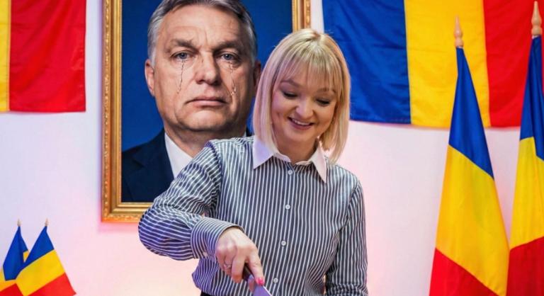 Egy román képviselő mosolyogva vágta fel a magyar nemzeti színű tortát a síró Orbán Viktor előtt