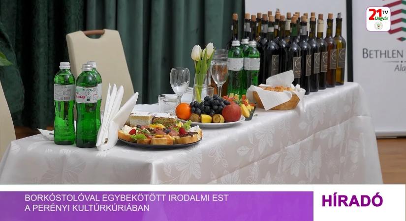 Borkóstolóval egybekötött irodalmi est a Perényi Kultúrkúriában (videó)