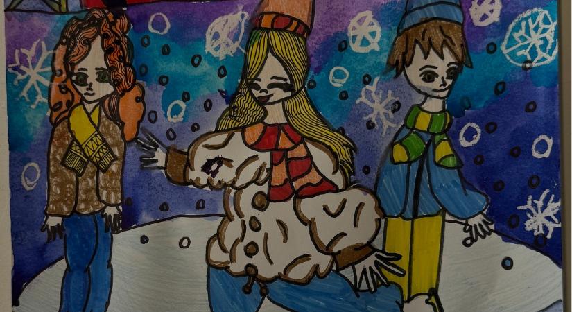 Gyermekrajzokon elevenedik meg a komáromi korcsolyázás öröme