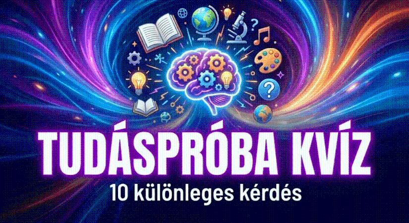 Tudáspróba kvíz: 10 különleges kérdés, ami alaposan megmozgatja az agytekervényeidet