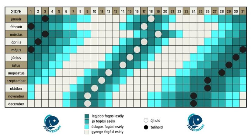A horgászok fogási esélyeit befolyásolja a holdállás – a szolunáris naptár szerint