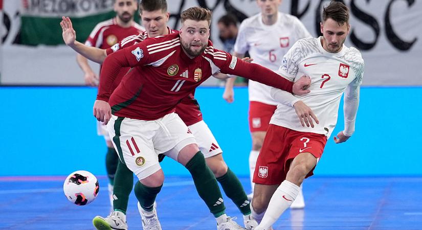 Futsal Eb: a magyar válogatott tagjai extázisban harcolták ki a sikert a lengyelek ellen