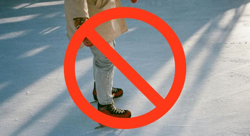 Olvad a jég, megszűnt a kijelölt jégpálya Keszthelyen