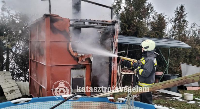 Nemcsak gőz, tűz is volt egy zalai szaunában
