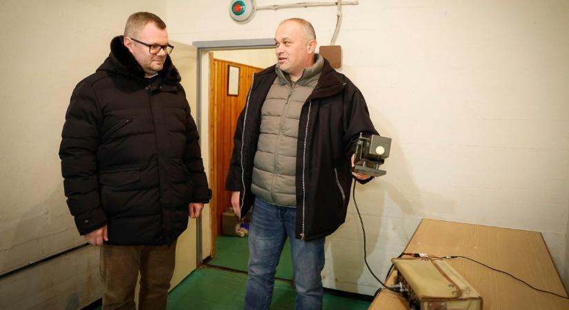 A tényői atombunkerben járt Fekete Dávid