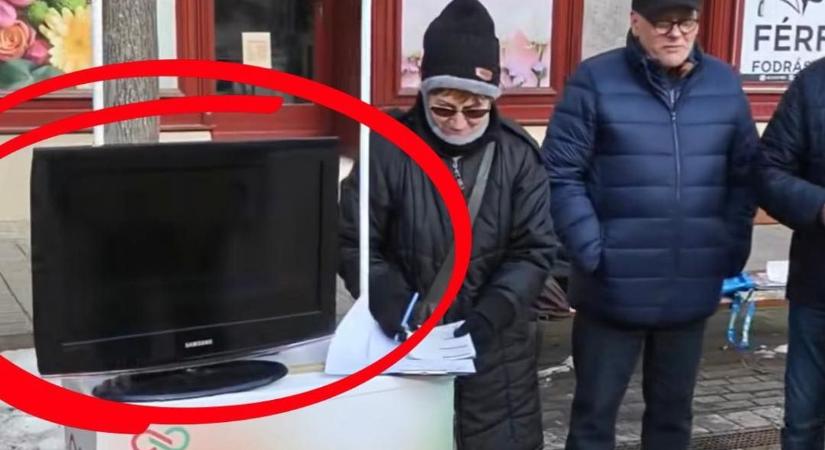 Napi abszurd a Tiszától: egy tévét küldött maga helyett a párt gyulai jelöltje